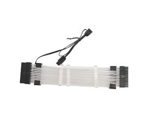 ciciglow Câble D'extension PSU RVB, Double Source de Lumière, 5 V 3 Broches, Connecteur ARGB 18 AWG, pour Connecteur de Carte Mère E ATX, Câble D'extension d'alimentation RVB
