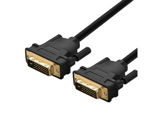 ciciglow Câble DVI Mâle vers Mâle 1080P, Connecteur plaqué Or, Cordon DVI 24+1 Broches pour Moniteurs, PC, Téléviseurs, Supports 3840-2160P, Conception à Visser, PVC, OFC, pour