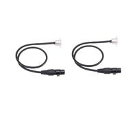 ciciglow Câbles de Passage XLR, 3 Broches D Mâle à Montage sur Panneau vers Connecteur Femelle, Manchon de Protection en PVC Basse Température pour Boîte de Scène, Panneau de Brassage, (BLACK)