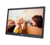 ciciglow Cadre Photo numérique, Cadre Photo électronique à écran Tactile HD 15 Pouces 1280x800 avec Alarme de Calendrier de Lecteur Photo/Musique/vidéo pour Cadeaux de Vacances, affichages(Le Noir)