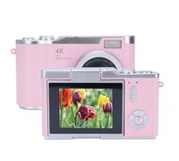 ciciglow Caméra Numérique, Caméras 48MP 18X pour Photographie avec écran de Revers de 2,4 Pouces, Appareil Photo 1080p vlog avec Flash (Pink)