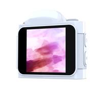 ciciglow Caméra Numérique de Trousque, Enregistreur Vidéo HD 64MP 4K avec Grand Angle de 78 ° et Voyant de Remplissage à LED intégré, 19 Effets de Filtre pour L'enregistrement de Voyage (White)