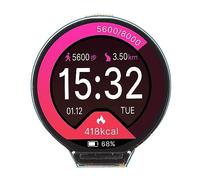 ciciglow Carte MCU RP2040, Module LCD Rond Tactile 1,28 Pouces 240 × 240 Pixels, Carte de Développement de Microcontrôleur D'affichage LCD Couleur 65K pour Pico