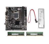 ciciglow Carte Mère de Jeu H110, Mémoire DDR4 Double Canal LGA 1151 MATX, PCIe 3.0X16, SATA3.0, HDMI, VGA, Port M.2, Interface USB3.0/2.0, Carte (avec 2 Bandes mémoire de 8 Go)