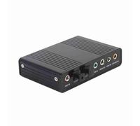 ciciglow Carte Son USB 6 Canaux, Adaptateur de Carte Son USB Externe pour PC, Ordinateur Portable, Adaptateur de Sortie Audio SPDIF Optique Numérique Externe pour PC