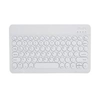ciciglow Clavier, Bluetooth 3.0 10 Pouces étanche à la Poussière Clavier Silencieux, Clavier sans Fil avec Capuchon Rond Adapté pour Tablette Smartphone Ordinateur(Blanche)