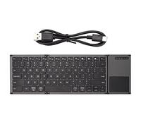 ciciglow Clavier Bluetooth Pliable, Clavier sans Fil 78 Touches Clavier Trackpad Ultra Fin Mini Clavier sans Fil Portable Rechargeable avec Pavé Tactile pour PC, Tablette, Smartphone