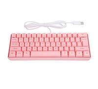 ciciglow Clavier câblé, PC Gaming Keyboard RGB LED Backlit Computer Keyboard with USB Port Hub, 61Keys Spill Resistant Wired Mechanical Illuminated Gamer for PC, Laptop -