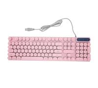 ciciglow Clavier de Jeu 104 Touches, Clavier PC Compact Filaire Touches Multimédias Clavier Ergonomique pour Ordinateur Portable de Bureau (Pink)
