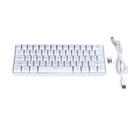 ciciglow Clavier de Jeu, 2,4 G/Bluetooth/Filaire 60% Mécanique, Clavier à Membrane rétroéclairé RVB 61 Touches pour la Maison, Le Dortoir, Le Bureau (White)