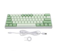 ciciglow Clavier de Jeu, 2.4G/BT/Filaire 60% Clavier Mécanique, Rétroéclairage Rvb 61 Touches Clavier D'ordinateur à Commutateur Bleu échangeable à Chaud