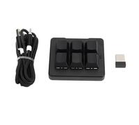 ciciglow Clavier de Jeu à 6 Touches, Clavier Mécanique Filaire USB 2,4 G Bluetooth RVB avec Programmation Macro, Mini Clavier Portable à Une Main, Interrupteur Bleu