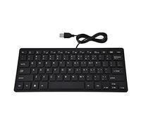 Clavier D'ordinateur, Mini Clavier Ultra-Mince à 78 Touches avec Interface USB, Clavier Filaire USB Noir/Blanc Adapté pour Ordinateur Portable/Ordinateur de Bureau(Le Noir)