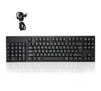 ciciglow Clavier Ergonomique pour Gaucher, Clavier Filaire USB 109 Touches avec 2 Interfaces D'extension HUB pour Windows XP 7 8 10