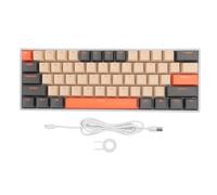 ciciglow Clavier Mécanique 61 Touches, Clavier de Jeu rétroéclairé RVB, Modes Axe Vert, 2,4 G, Bluetooth 3.0, 5.0, Clavier Mécanique Filaire de Type C.