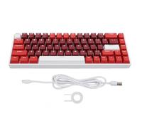 ciciglow Clavier Mécanique à 68 Touches, 3 Modes de Rétroéclairage RVB, Clavier de Jeu Filaire, Compact, Interrupteur Bleu