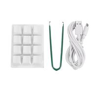 ciciglow Clavier Mécanique Programmable à Une Main avec RVB, Clavier de Jeu à 12 Touches pour Plug and Play, Connexion de Type C, Raccourcis Personnalisables (White)