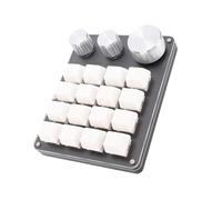 ciciglow Clavier personnalisé, Petit Clavier Mécanique Programmable à 16 Touches avec 3 Couches et Lumière LED, pour Fonctions de Jeu et de Raccourci, Connexion Filaire de Type C (White)