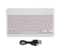 ciciglow Clavier Rétroéclairé sans Fil Avancé, Clavier Pleine Taille Ultra Fin, Dactylographie Tactile, Rétro-éclairé Rechargeable Bluetooth avec Pavé Numérique pour Tablettes et Ordinateurs de(Rose)