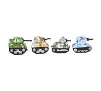 ciciglow Coffret Cadeau Modèle de Réservoir, 4 Pièces en Alliage Hautement simulé, Fonction de Retrait pour Enfants et Adultes, Cadeau Parfait, 3 X 1,6 X 2,2 Pouces (Char de Camouflage blindé)