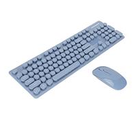 ciciglow Combo Clavier et Souris sans Fil Bluetooth, Ensemble Clavier et Souris Rétro Punk à Double Mode, Ensemble Clavier et Souris Portables pour Bureau, Souris et Clavier Silencieux(Bleu)
