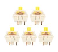 ciciglow Commutateurs de Clavier Mécaniques, 45pcs Rétro-éclairage Clavier Mécanique Silencieux étanche Bricolage Ensemble de Commutateurs à clé Mécaniques Linéaires (G Jaune Pro)