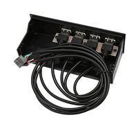 ciciglow Concentrateur de Panneau Avant USB 2.0 5,25 Pouces, Carte D'extension D'ordinateur de Panneau de Lecteur Optique 4 Ports 19 Broches pour 11 10 8.1 8 7, pour Vista, pour XP