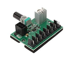 ciciglow Concentrateur de Ventilateur de Châssis PC, 12 V 13 A 6 Broches PWM Ventilateur de Refroidissement CPU 8 Canaux Contrôleur de Répartiteur de Ventilateur PC pour Boîtier