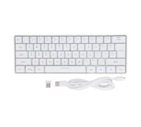 ciciglow Conception 3 en 1, éclairage RVB, Clavier sans Fil Longue Durée de Vie de la Batterie 61 Touches pour Tablette de Téléphone Portable (White)
