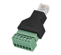 ciciglow Connecteur Adaptateur de Bornes à Vis Ethernet RJ12 6P6C Mâle à 6 Broches, Connecteur D'extension de Bornier pour Adaptateur Audio de Câble 1 Pièces