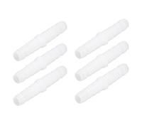 ciciglow Connecteur de Tuyau en Plastique 10 Pièces Raccord Cannelé Blanc Droit Même épisseur Barbelé Réparateur pour Tuyau de Pompe Tuyau en Silicone(9-9mm)