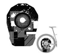 ciciglow Couvercle de Frein à Disque de Vélo, Huile Gardée à Cyclisme Système de Freinage Nettoyant Protecteur de Vélo pour L'entretien et le Lavage avec 10 Mm D'épaisseur (BLACK)