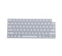 ciciglow Couvercle du Clavier, Protecteur en Silicone Doux pour OS X Pro 14 16 Air 13 15 2021 à 2024, avec Design de clé Cylindrique en Forme de pour Le Confort de Fraude de Fraude (White)