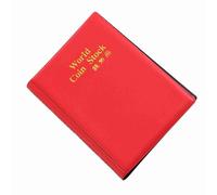 ciciglow Dossier de Collecte de Pièces de Monnaie avec 10 Pages et 120 Emplacements pour Une portabilité Facile PVC Rouge 4,3 * 6,1 Pouces (Rouge)