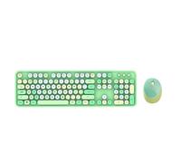 ciciglow Ensemble Clavier et Souris Fil, Ensemble Clavier et Souris Fil 2.4G, Capuchon de Touche à Suspension Circulaire Compatible avec Ordinateur Portable (Green)