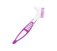 ciciglow Ensemble de 2 Brosses à Dents pour Prothèses Dentaires, Conçues de Manière Ergonomique pour une Utilisation Confortable et L'élimination de la Plaque Dentaire, Légères, Portables, Violettes