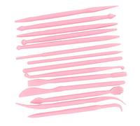 ciciglow Ensemble D'outils de Modélisation Polymère 14 Pièces, Instruments de Sculpture de Haute qualité pour L'artisanat de Bricolage-poignée Ergonomique, Portable, Taille 12cm (PINK)