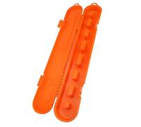 ciciglow Étui à Chaîne de Tronçonneuse, Boîte de Porte-Chaîne de la Chaîne de Scie Portable Boîte D'organisateur pour Chaînes de Tronçonneuse Inférieure à 20 Pouces, a Un Minimum de 8 (Orange)