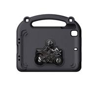 ciciglow Étui de Protection de Tablette Durable, Housse en Mousse EVA Antichoc, Conception de Moto, Support Pliable, Parfait pour Regarder des Vidéos et Travailler (Black)