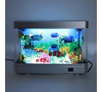 ciciglow Faux Aquarium Mini Aquarium Lampe Décorative Blanc Boutons de Lumière Contrôle pour Enfants