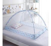 ciciglow Filet de Berceau pour bébé, Filet en Maille pour Lit de bébé, Fil D'acier Pliable et Respirant pour un Sommeil Paisible, Convient aux 0 à 4 Ans, Polyester, Rose (BLUE)