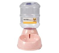 ciciglow Grand Bol Automatique Détachable de 3,8 L pour Animaux de Compagnie, Distributeur d'eau Sûr et Non Haute capacité pour Petits Chiens et Chats, en Plastique (pour l'eau Rose)