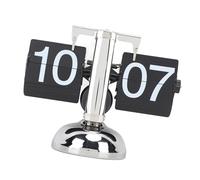 Ciciglow Horloge à Bascule Mécanique - Grand Nombre de Table Rétro, Numérique Rabattable, 24 Heures - Pour la Maison, Le Salon (Page Noire)