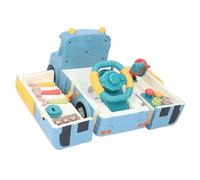 ciciglow Jouet de Bus avec Signification Pédagogique, Jouet de Conduite de Simulation de Volant, Autobus Scolaire Multifonctionnel Transformant en de Volant pour Enfants