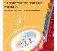 ciciglow Jouet Saxophone d'apprentissage Précoce, Matériau de Haute qualité, sans Bruit, Instrument de Musique pour Enfants, Jouet en Plastique Rouge pour L'auto-Culture (Blue)