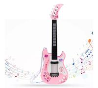 ciciglow Jouets de Guitare électrique pour Enfants, Guitare électronique de Simulation pour Enfants de 2 à 4 Ans, Jouet de Intelligente Multi-Modes, Instruments de Musique pour Les (Pink)