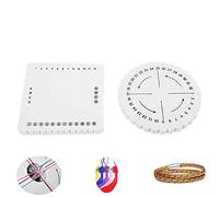 ciciglow Kumihimo Disc Plate Set, 2 Pcs Rond Carré Tressé Disque pour Bracelets Macramé, Colliers, Boucles De Téléphone Portable Et Cordes À Main