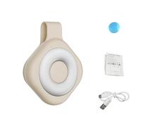ciciglow Lampe de Travail LED Magnétique, Rechargeable pour Camping (Beige) | 6 modes d\'éclairage, voyant d\'avertissement rouge, taille et poids portables, conception à clipser