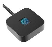 ciciglow Lecteur D' Digitales USB pour PC, Scanner Biométrique avec Reconnaissance Rapide Tactile à 360°, clé de sécurité Portable, Dongle de Scanner D' Digitales pour (Black)