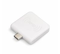 ciciglow Lecteur de Carte de Téléphone Portable D'identification RFID, Lecteur de Carte de Crédit de Type C 125 KHz avec Buzzer intégré, Scanner de à Puce sans Contact Porta (White)